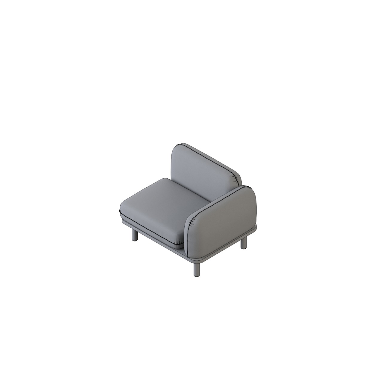 Soft - 24005L
COM 5.75 (arms 1.25, back 1.5, base 1, seat 2.5)